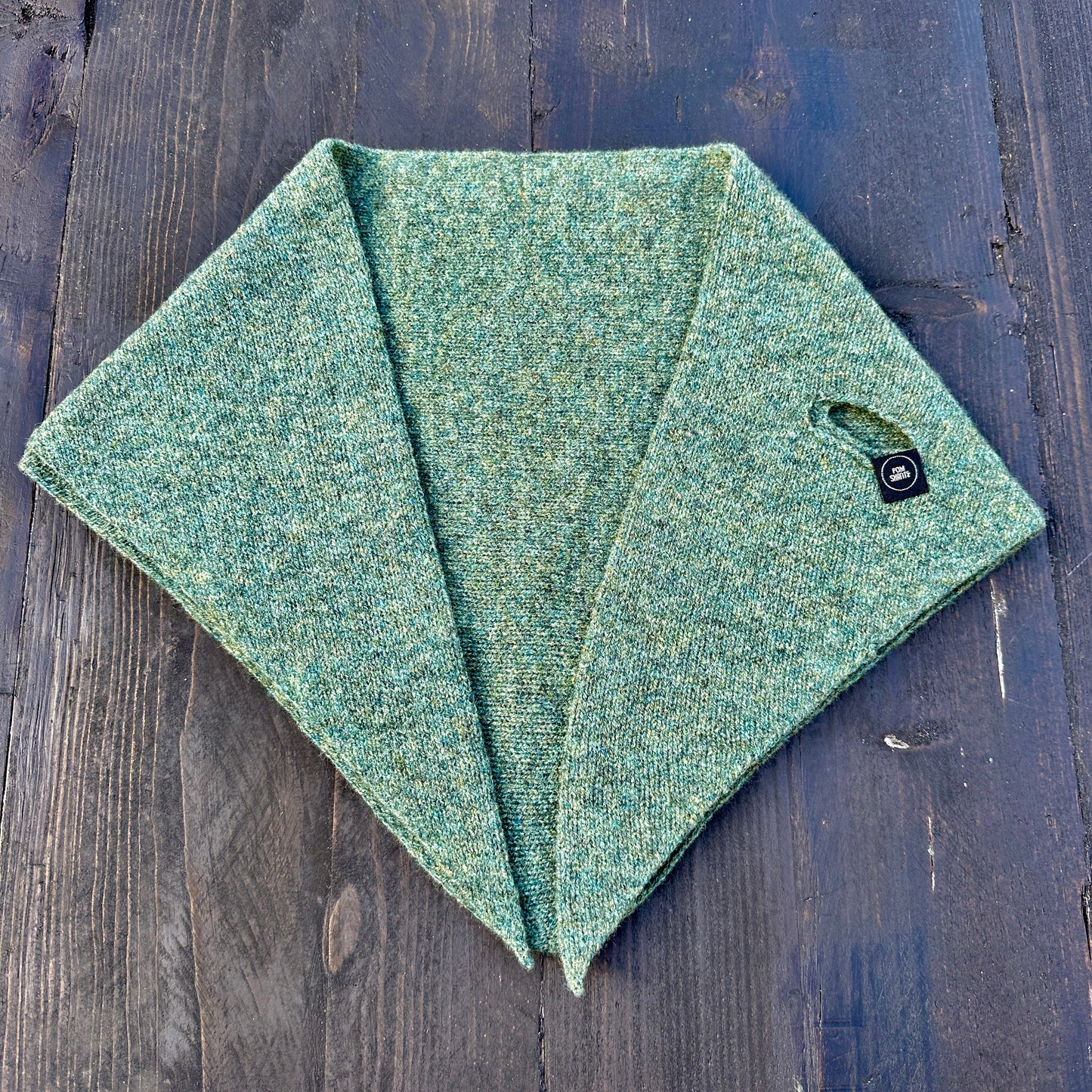Peacock Green Lambswool Pull Through Kerchief