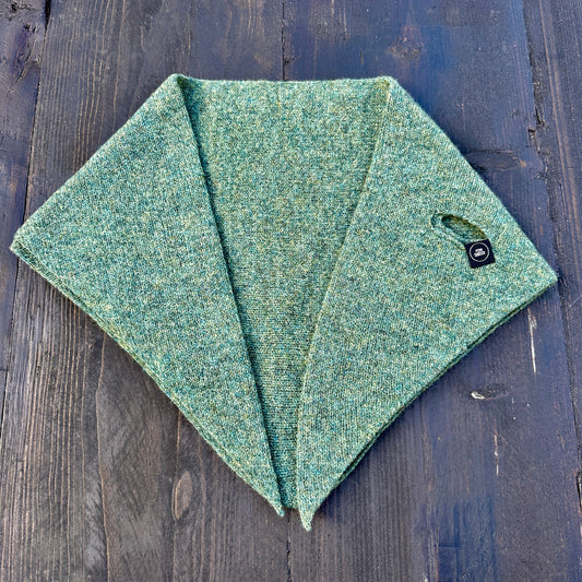 Peacock Green Lambswool Pull Through Kerchief