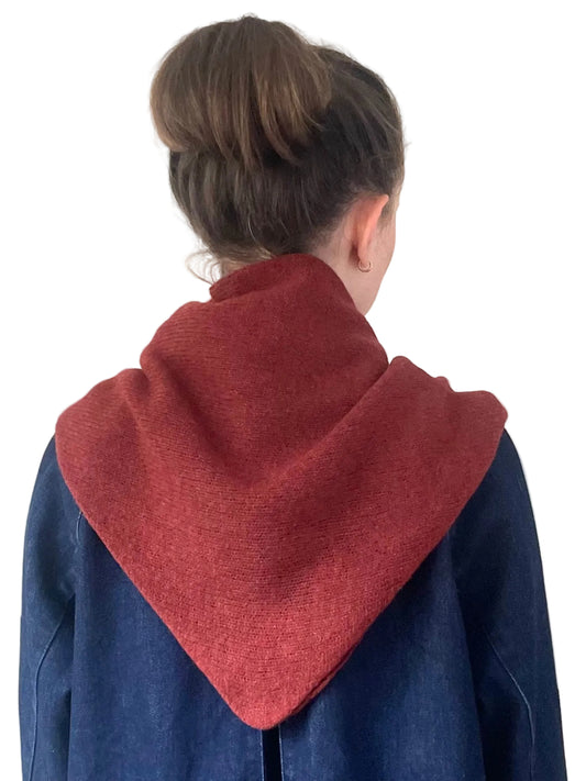 Sienna Brown Merino Triangle Scarf