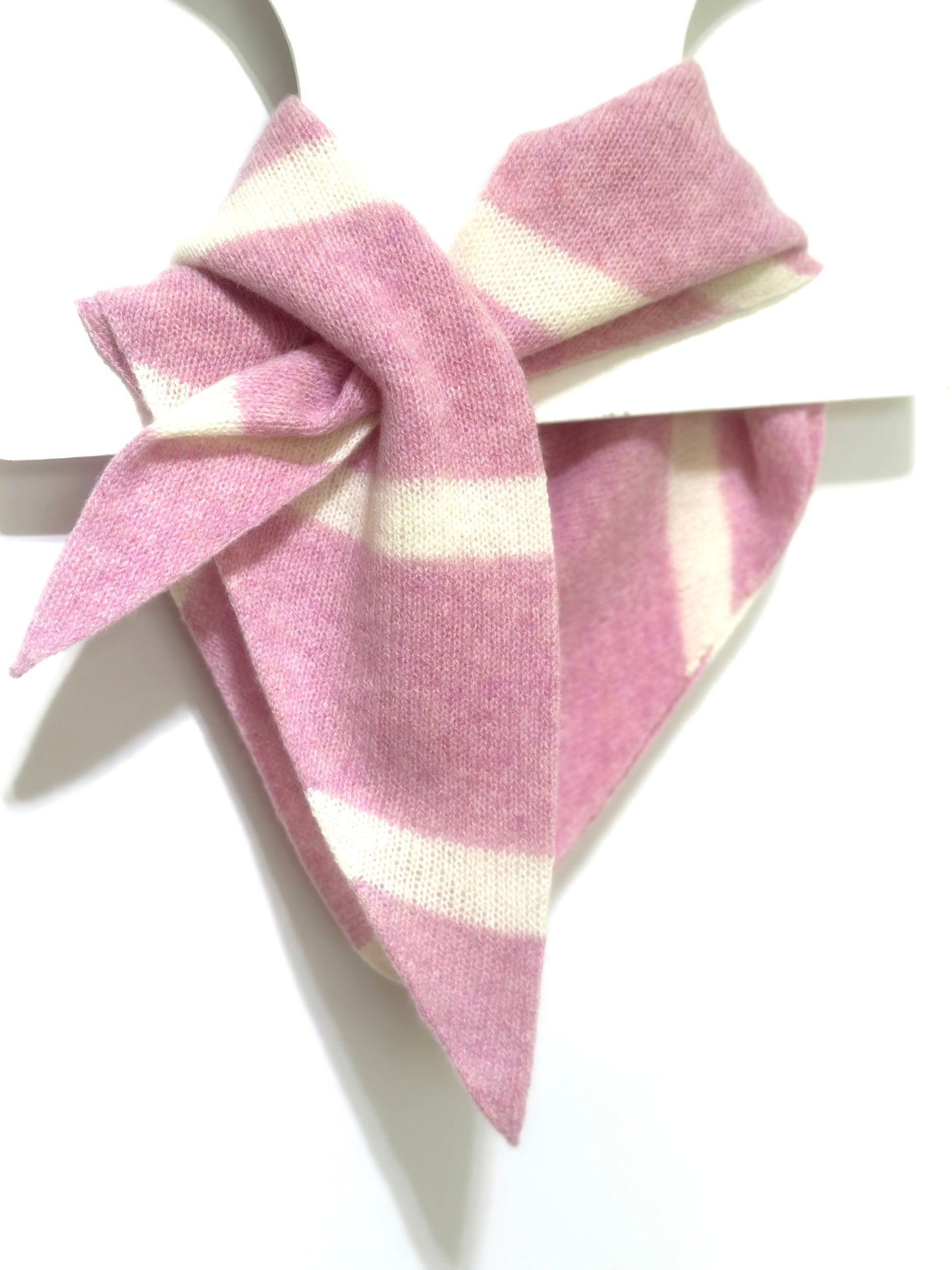 Pink and Ecru Middle Stripe Kerchief