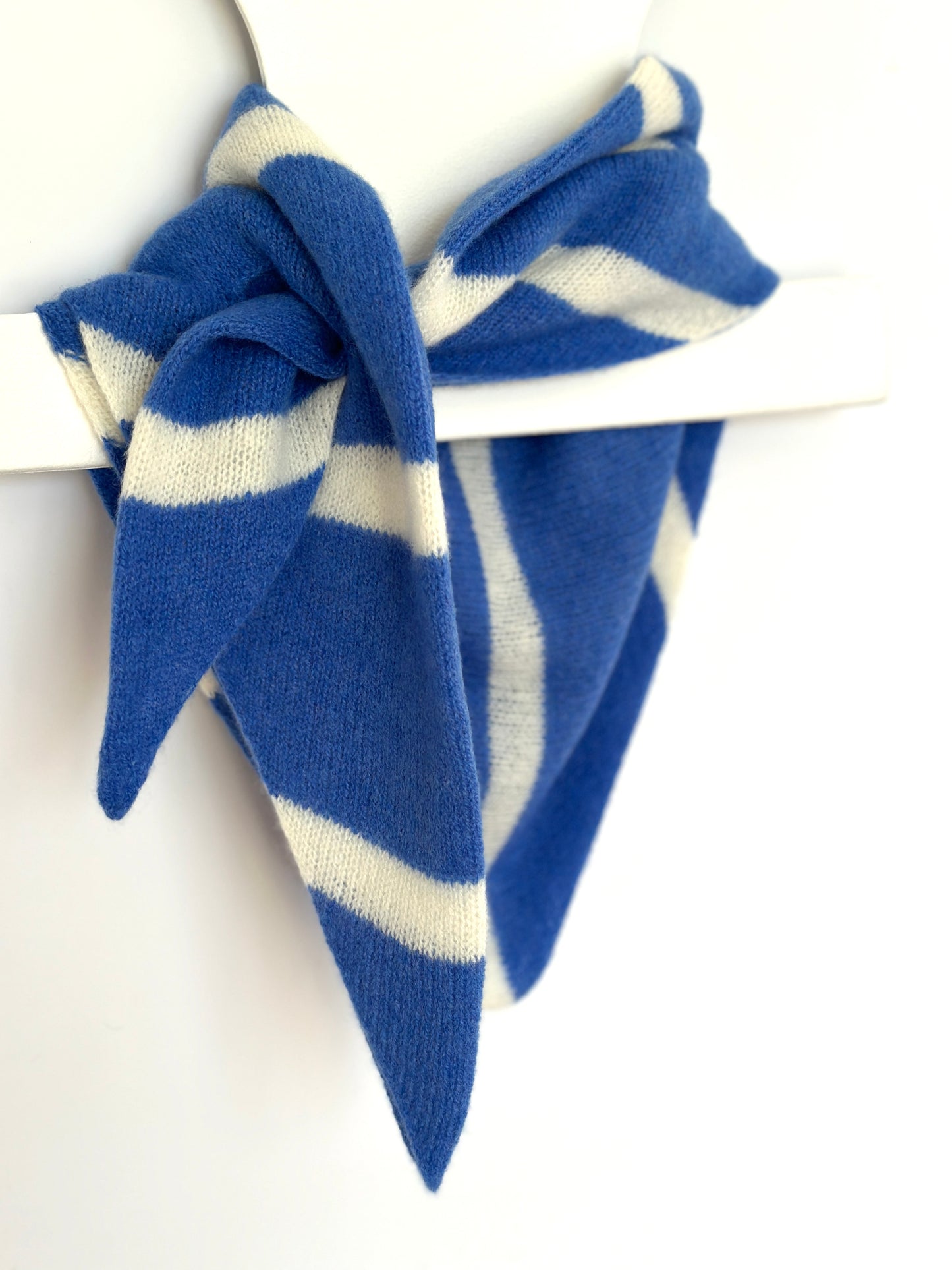 Blue and Ecru Middle Stripe Kerchief
