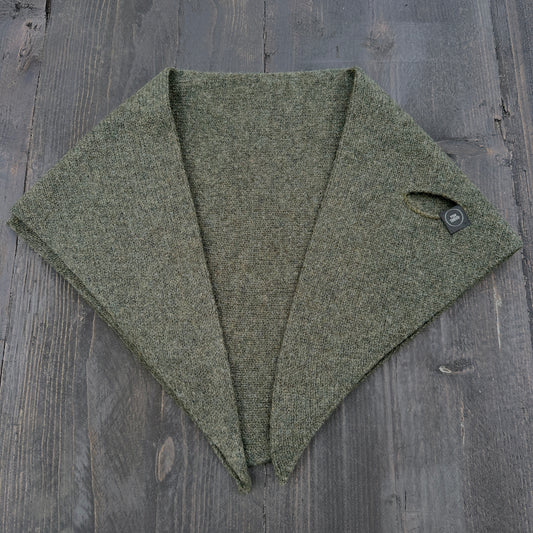 Olive Green Lambswool Pull Through Kerchief