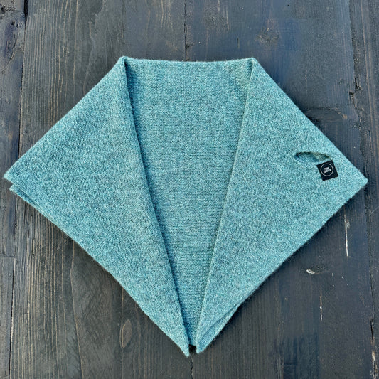 Caspian Blue Lambswool Kerchief