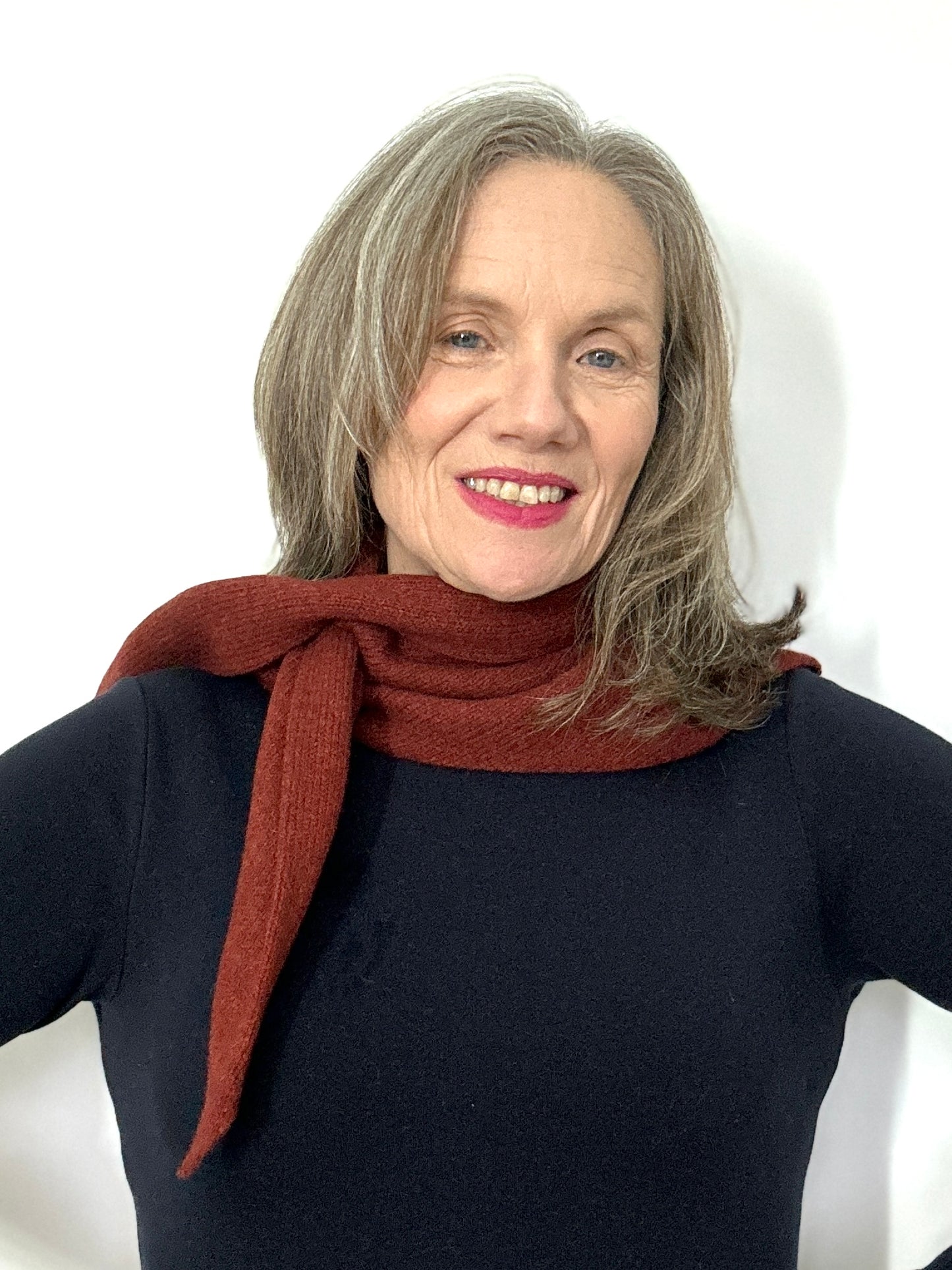 Sienna Brown Lambswool Pull-Through Kerchief