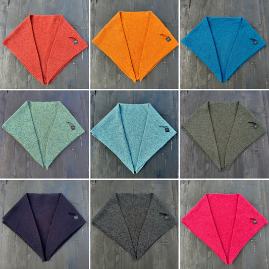 Caspian Blue Lambswool Pull-Through Kerchief