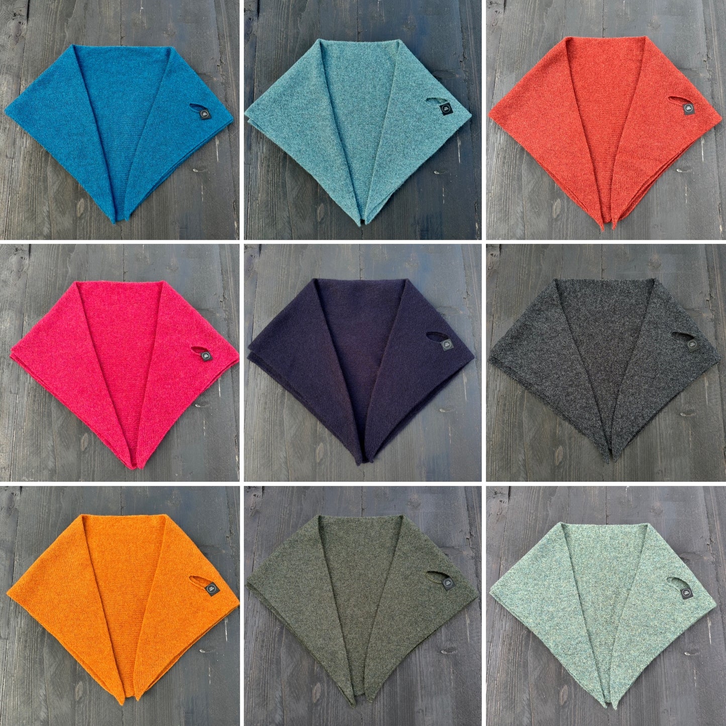 Charcoal Grey Lambswool Kerchief