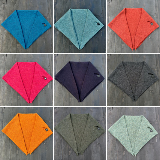 Charcoal Grey Lambswool Pull Through Kerchief