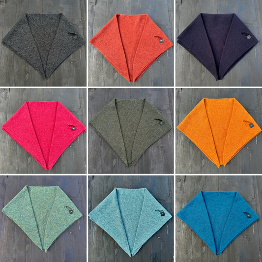 Olive Green Lambswool Pull-Through Kerchief