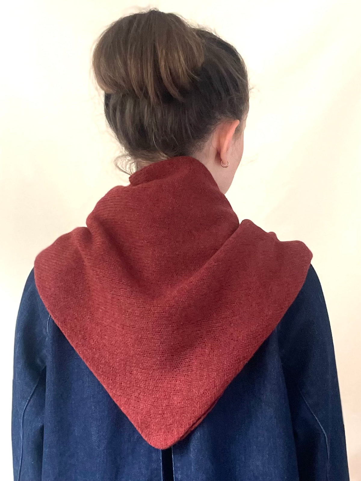 Sienna Brown Merino Triangle Scarf