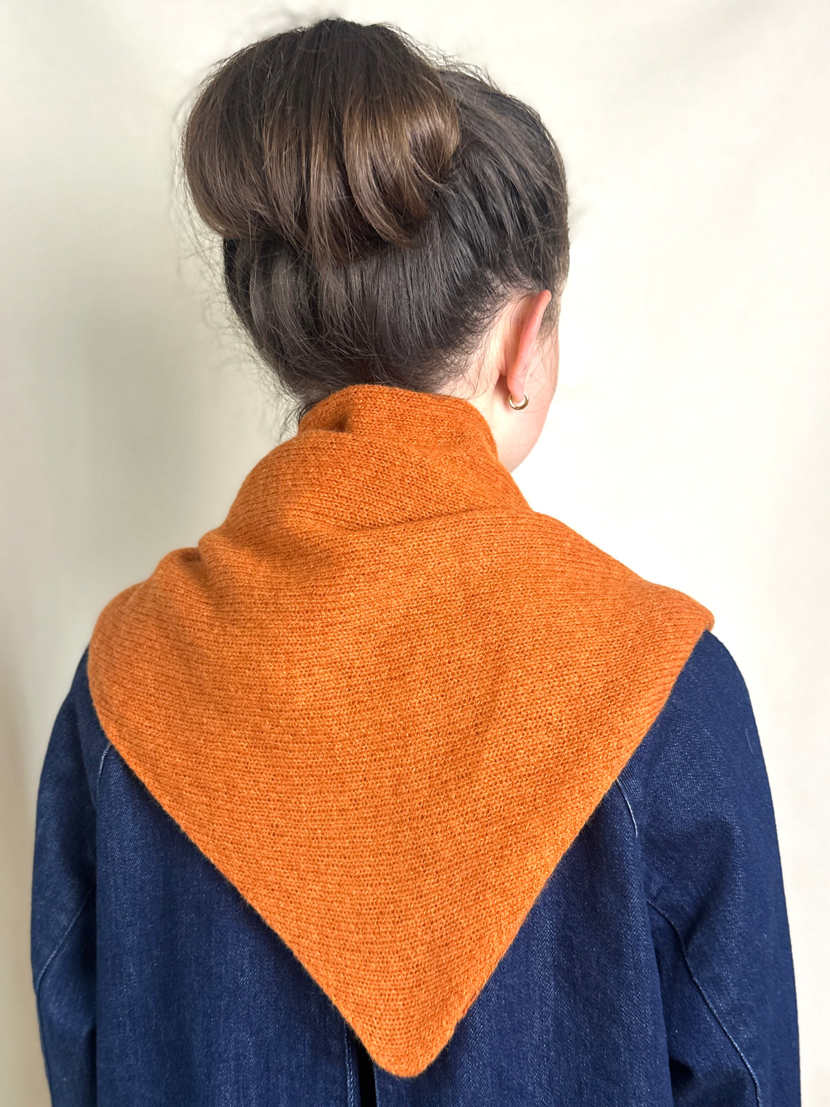 Rust Merino Wool Triangle Scarf