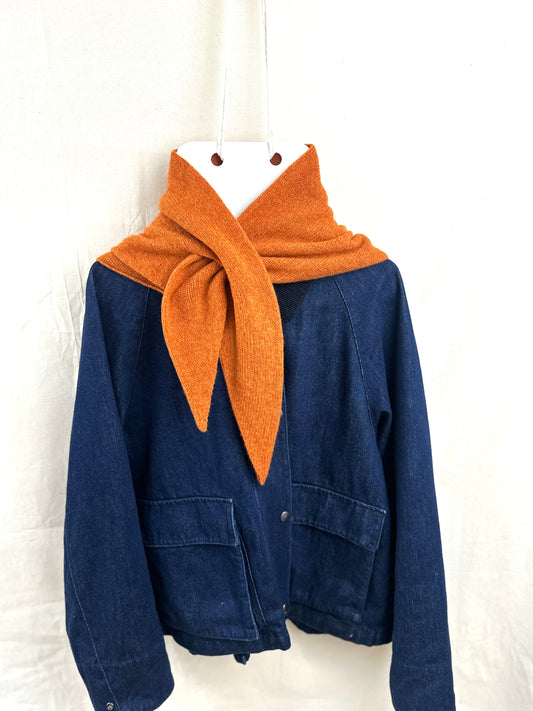 Rust Merino Wool Triangle Scarf