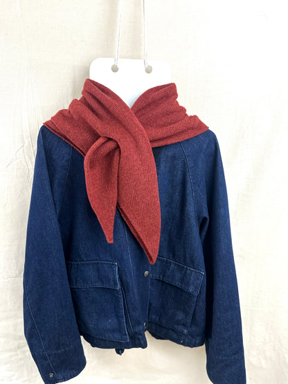 Sienna Brown Merino Triangle Scarf
