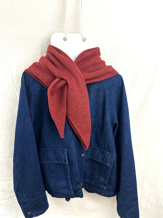 Sienna Brown Merino Triangle Scarf