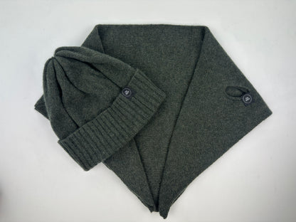 Olive Green Lambswool Kerchief