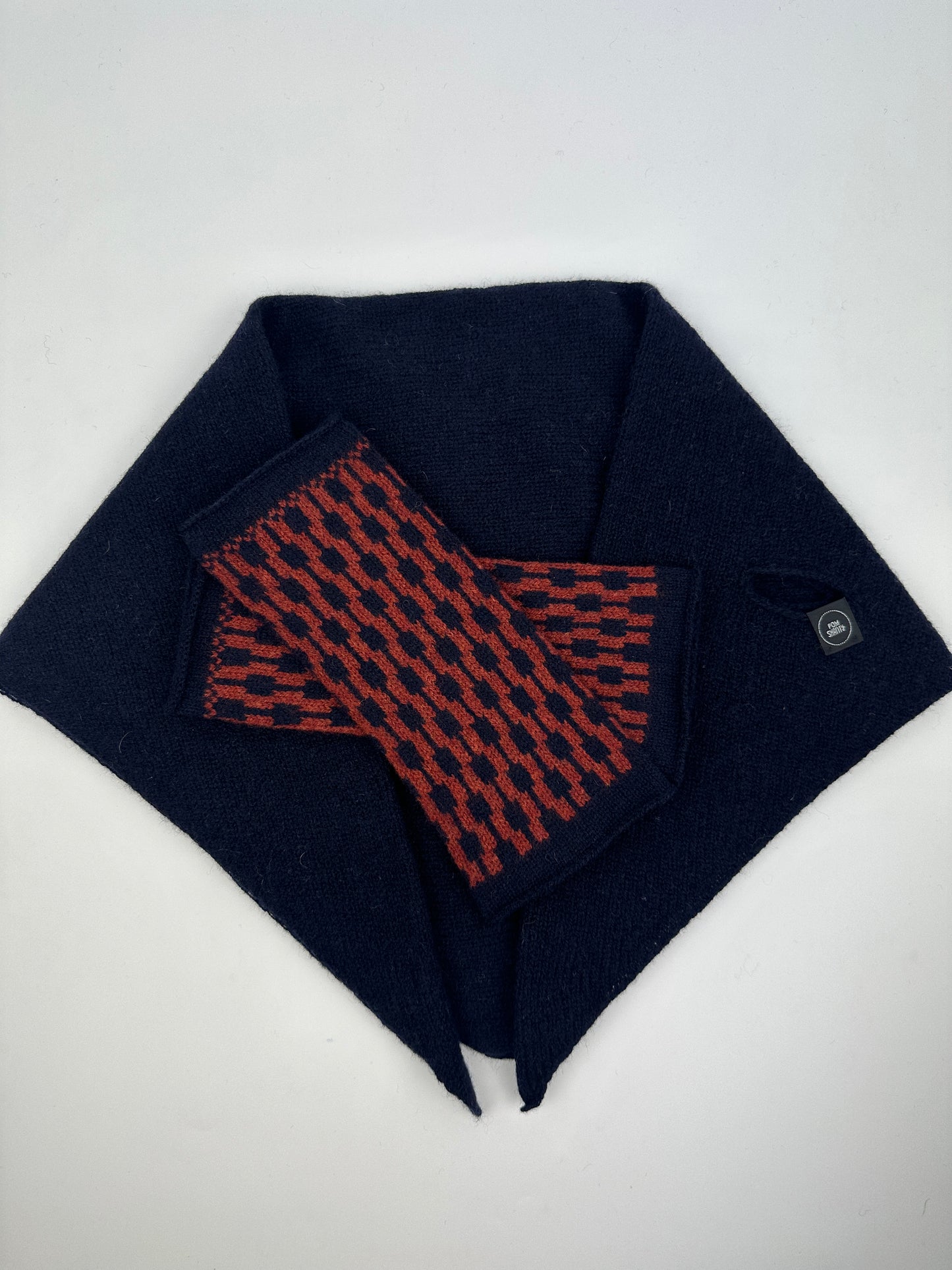 Navy Blue Lambswool Kerchief