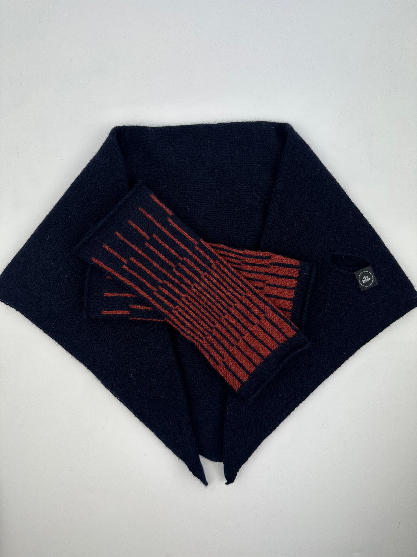 Navy Blue Lambswool Kerchief