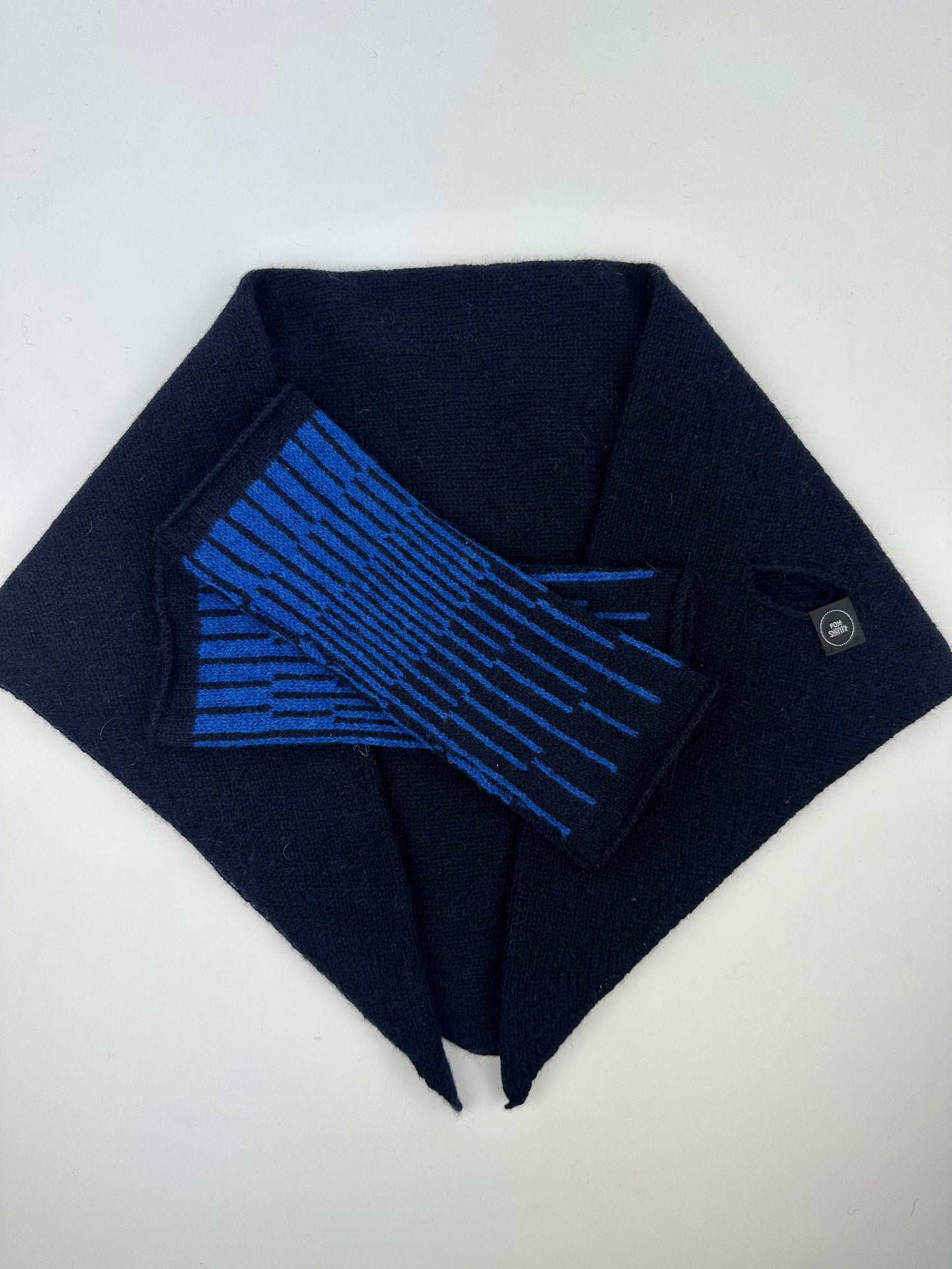 Navy Blue Lambswool Kerchief