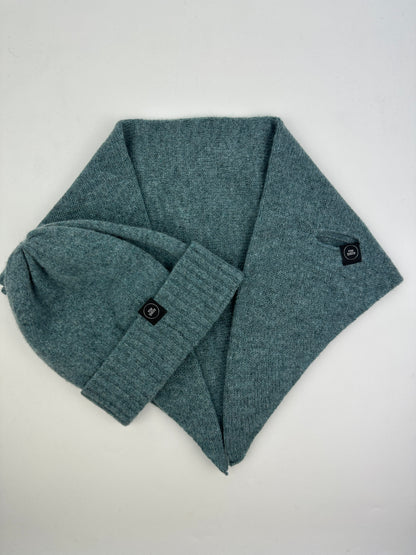 Caspian Blue Lambswool Beanie