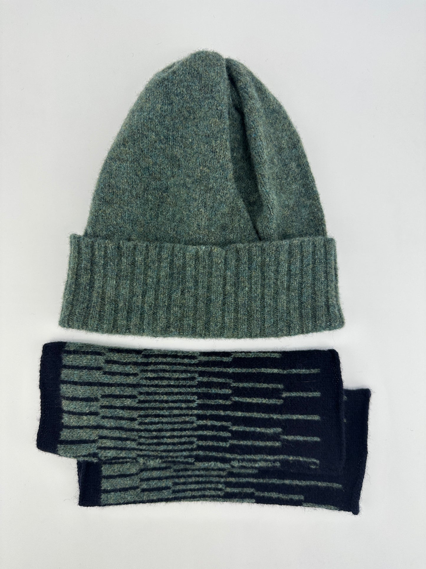 Peacock Green Lambswool Beanie