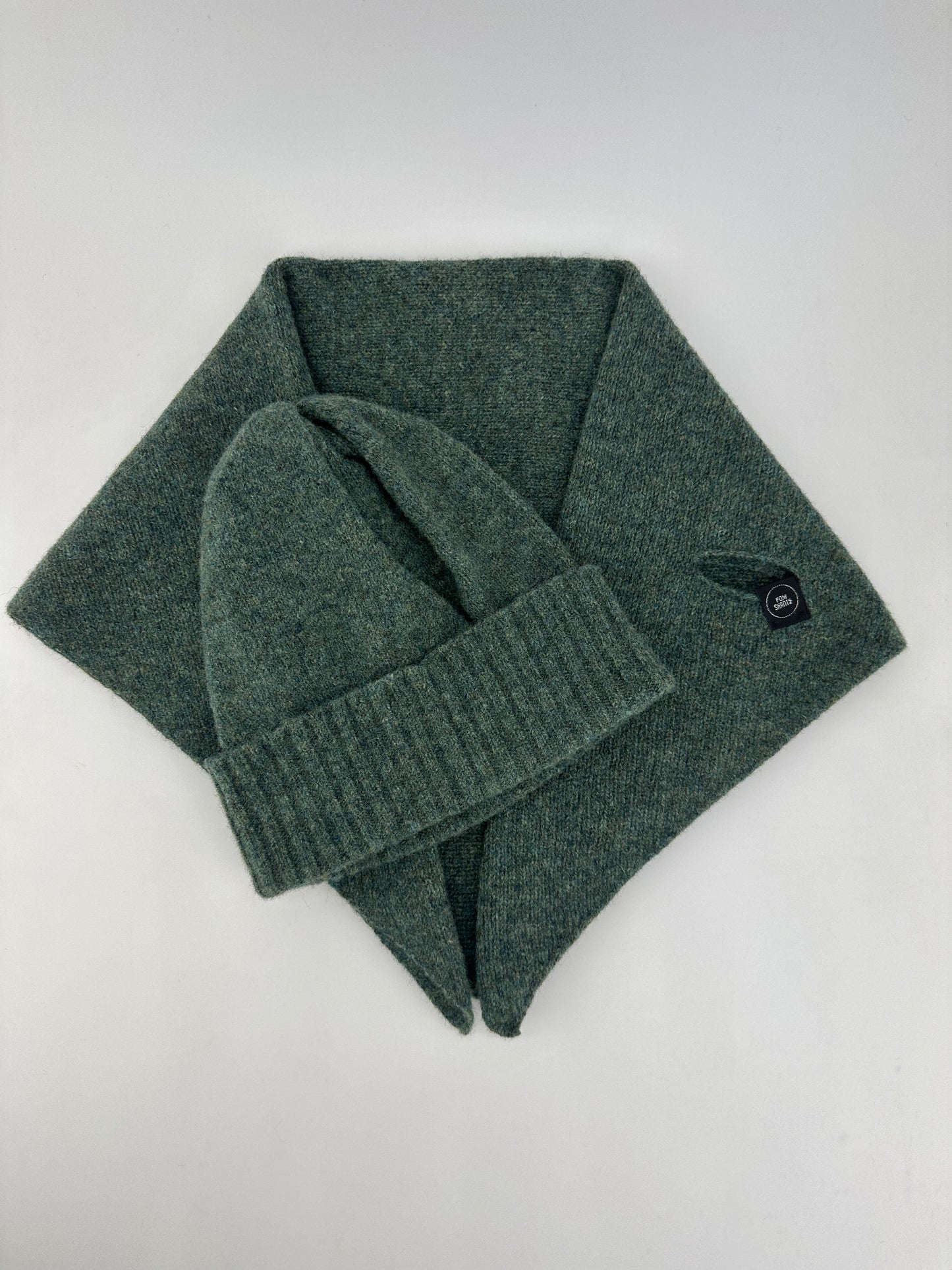 Peacock Green Lambswool Kerchief