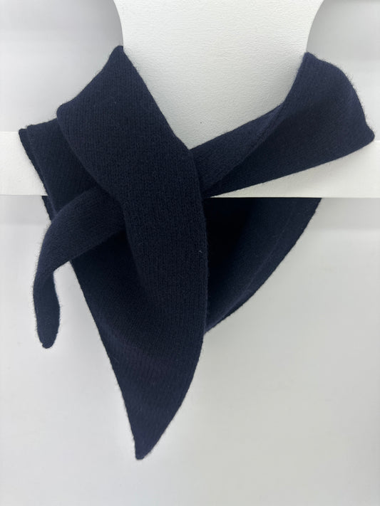 Navy Blue Lambswool Kerchief