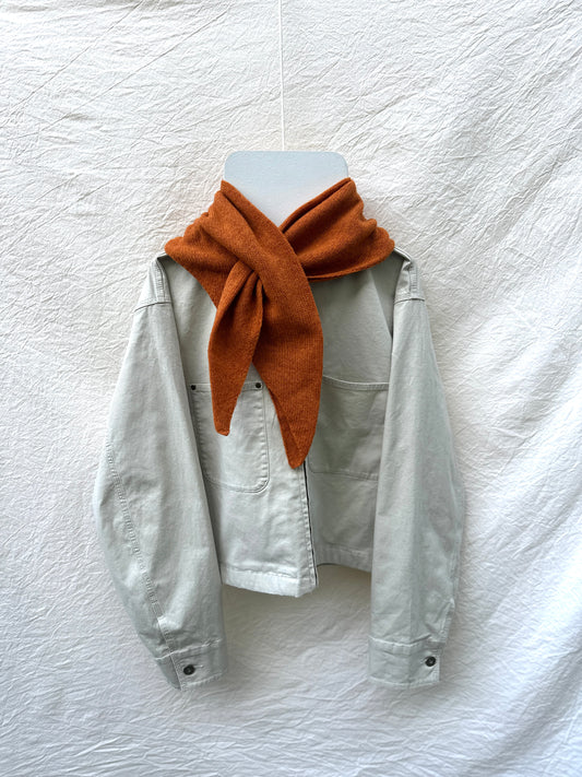 Rust Merino Wool Triangle Scarf