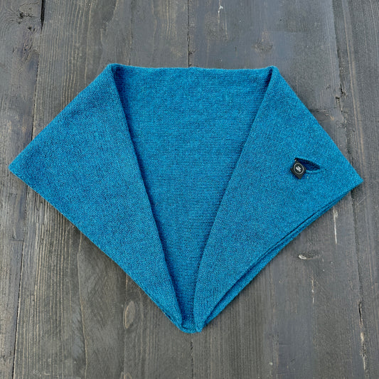 Diesel Blue Merino Lambswool Pull Through Kerchief