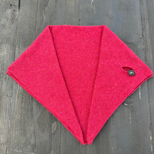 Cherry Merino Lmabswool Pull Through Kerchief