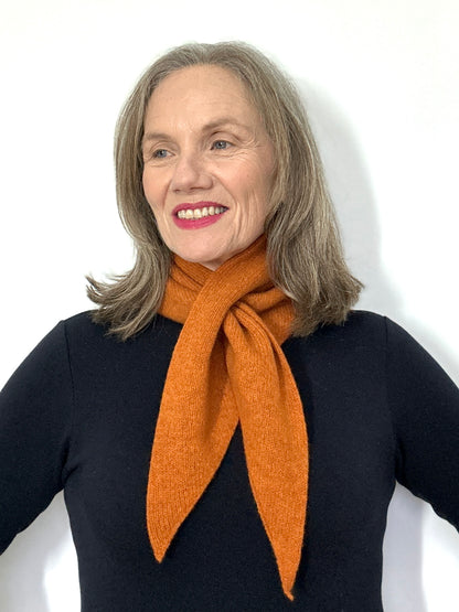 Rust Lambswool Pull-Through Kerchief