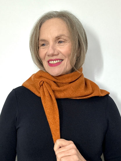 Rust Lambswool Pull-Through Kerchief