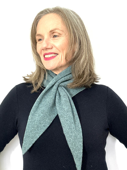 Caspian Blue Lambswool Pull-Through Kerchief