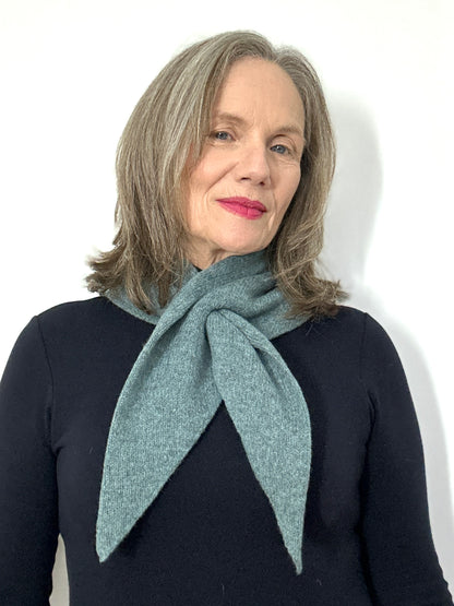 Caspian Blue Lambswool Pull-Through Kerchief