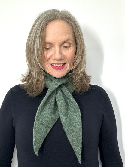 Peacock Green Lambswool Pull-Through Kerchief