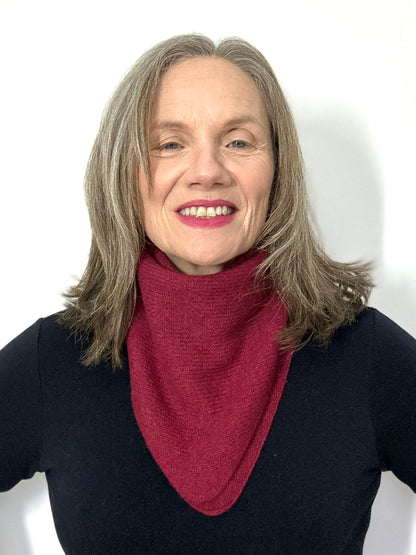 Cherry Lambswool Pull-Through Kerchief