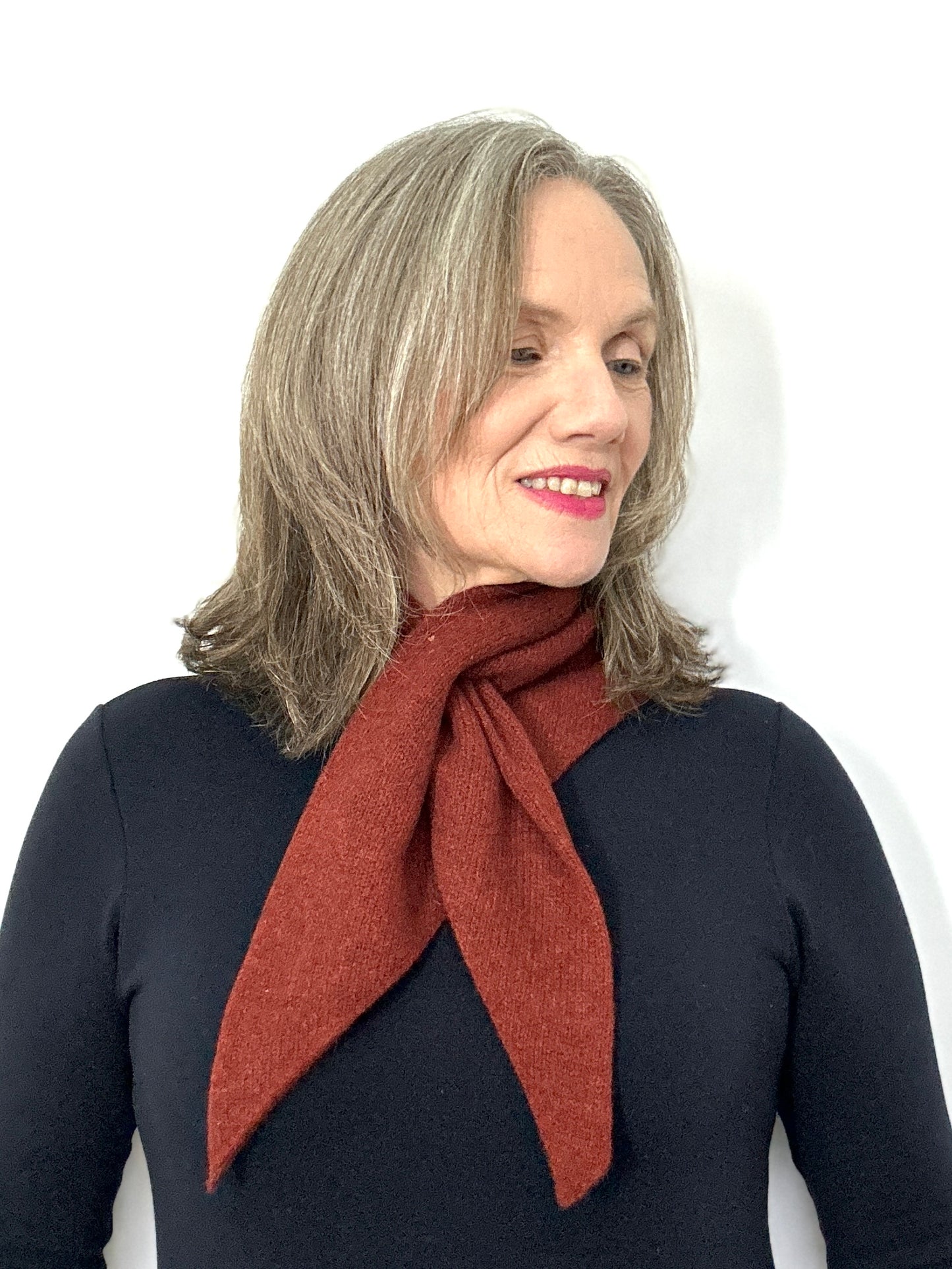 Sienna Brown Lambswool Pull-Through Kerchief