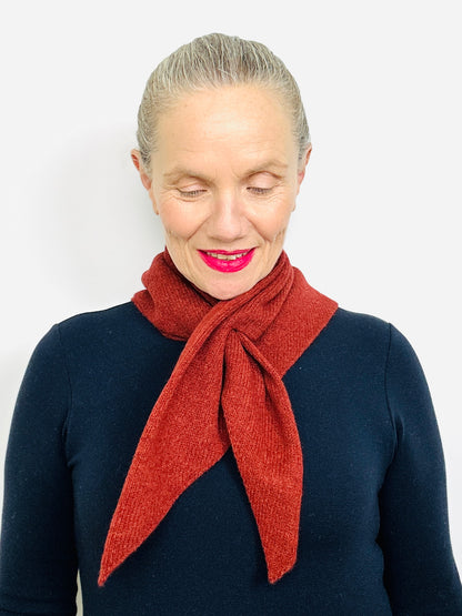 Sienna Brown Lambswool Pull-Through Kerchief