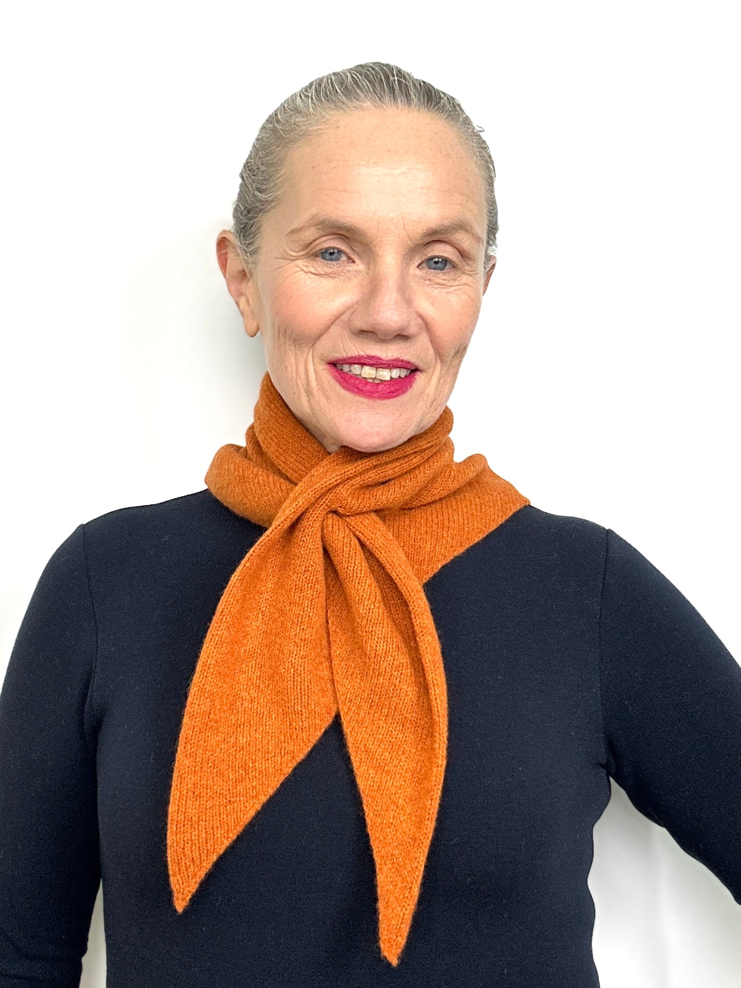 Rust Lambswool Pull-Through Kerchief