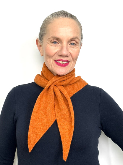 Rust Lambswool Pull-Through Kerchief