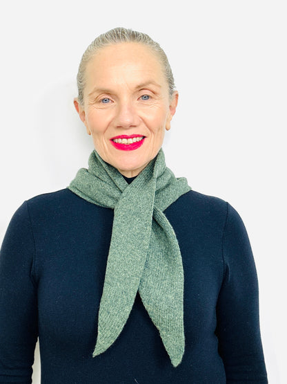 Peacock Green Lambswool Pull-Through Kerchief