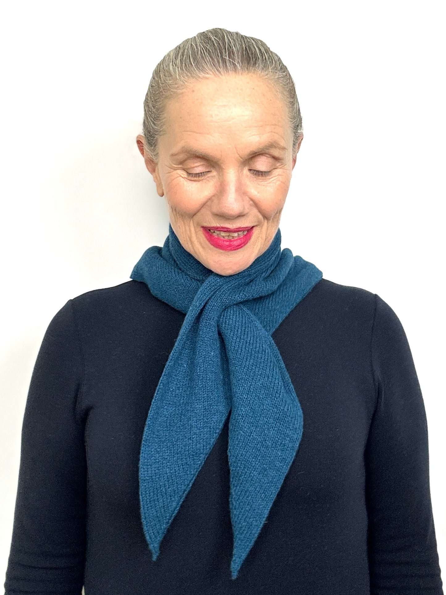 Diesel Blue Lambswool Pull-Through Kerchief