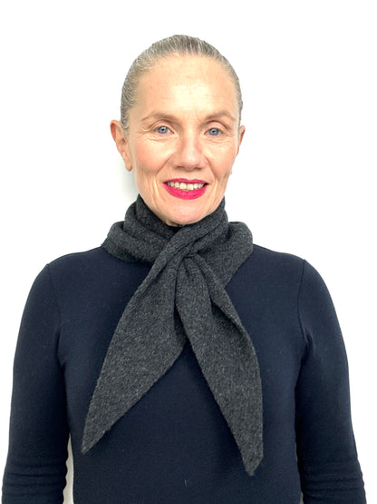 Charcoal Grey Lambswool Pull-Through Kerchief