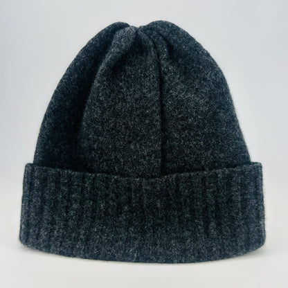 Charcoal Grey Lambswool Beanie