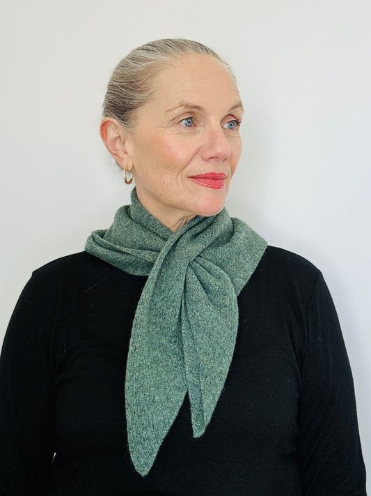 Peacock Green Lambswool Kerchief