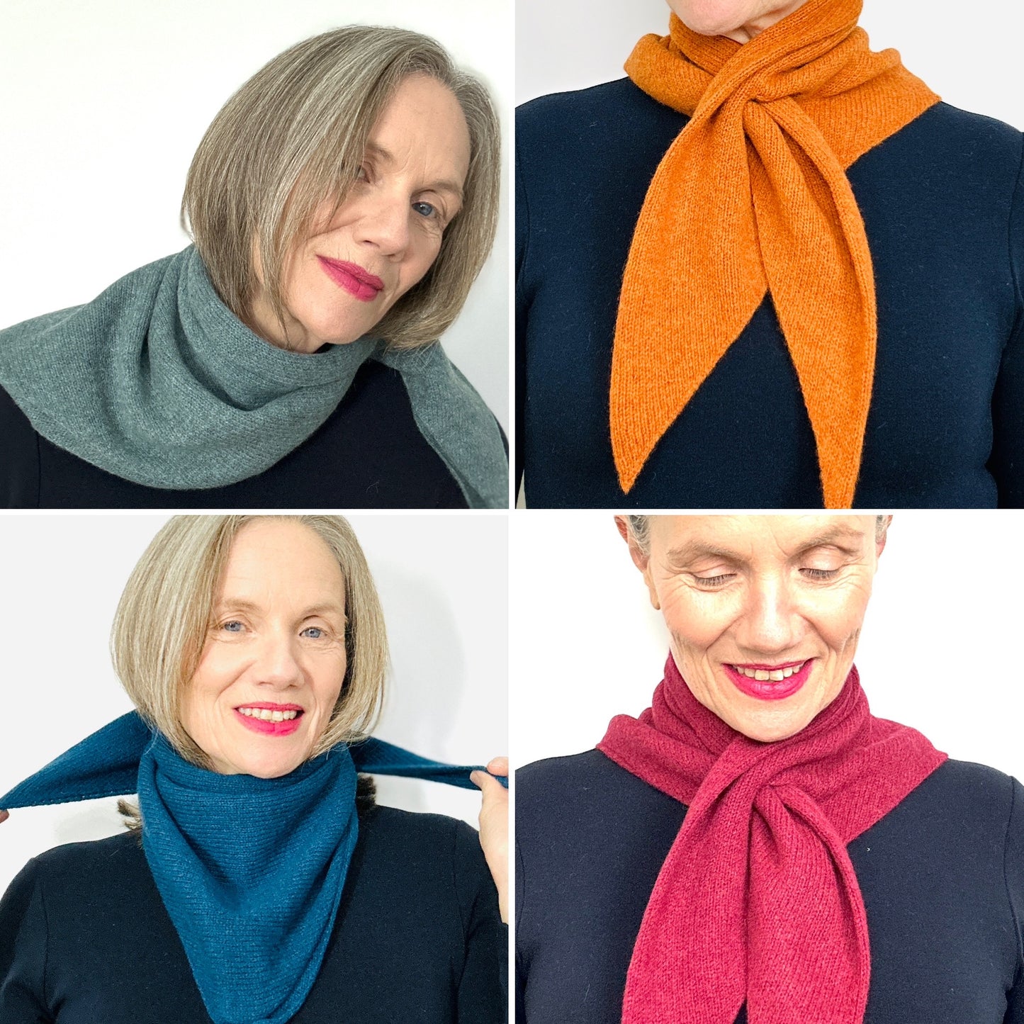 Caspian Blue Lambswool Pull-Through Kerchief