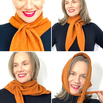 Rust Lambswool Pull-Through Kerchief