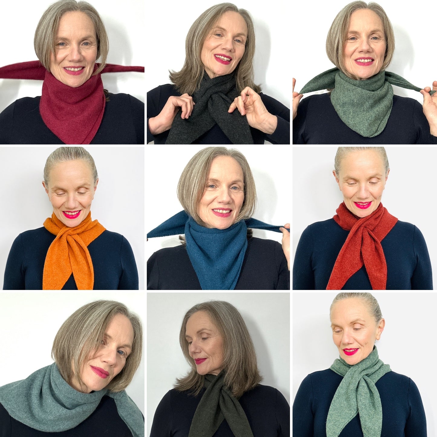 Caspian Blue Lambswool Pull-Through Kerchief